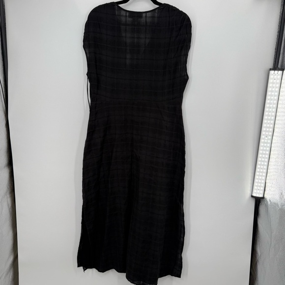 NWT Wish Australia Esmaee Black Midi Dress Sleeveless Sheer Shirt Kaftan Small - Picture 7 of 8